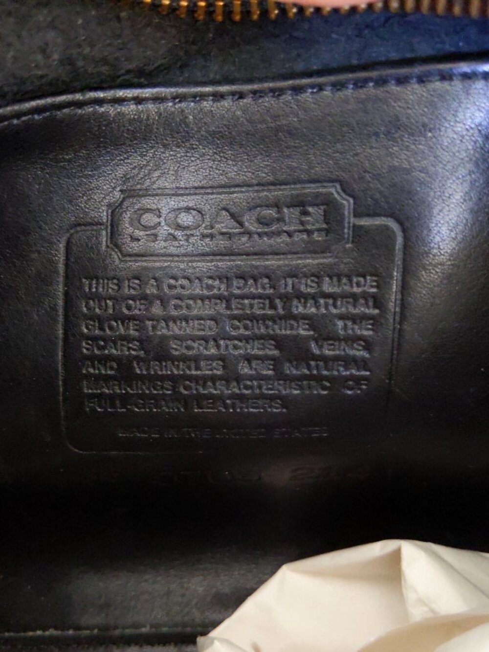 Coach Leather Swinger Style Shoulder Bag 4040 Black *broken* - Picture 3 of 13